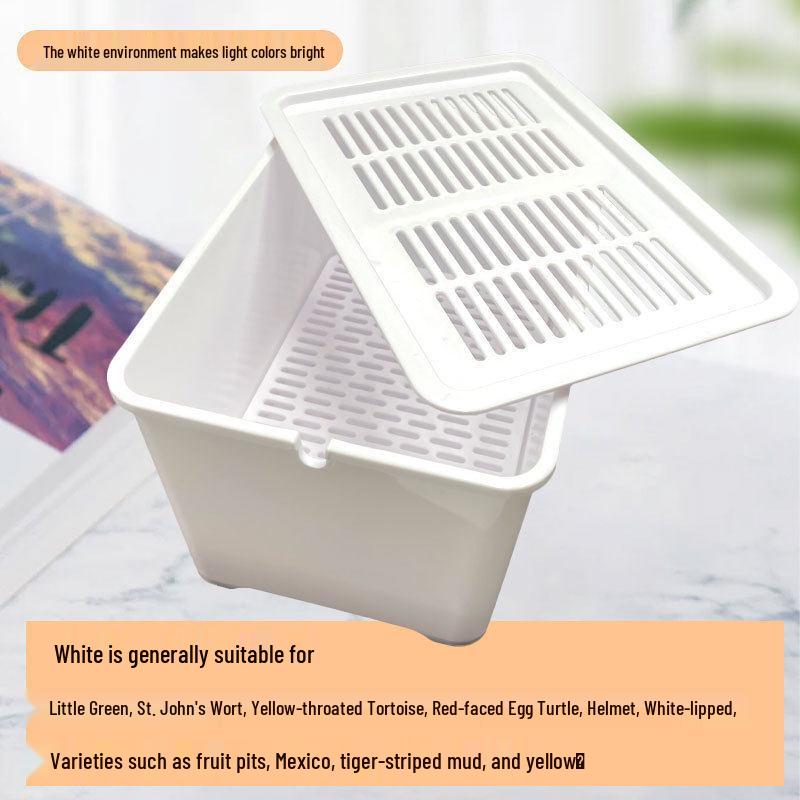 Turtle Breeding Box, Small Aquarium Tank for Fish and Turtle Fry, Plastic Pet Habitat.