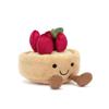 Jelly Super Carino Torta di Fragole Peluche Giocattoli Farciti Frutta Gelato Snack Peluche Torta di Compleanno Candela Decorazione per Feste Regalo per Bambini Bebè