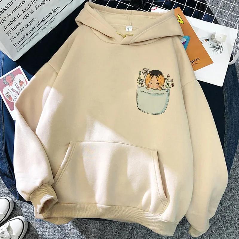 90s Japanese Anime Haikyuu Hoodies Women Funny Karasuno Fly High Graphic Streetwear  Sweatshirts Unisex Harajuku