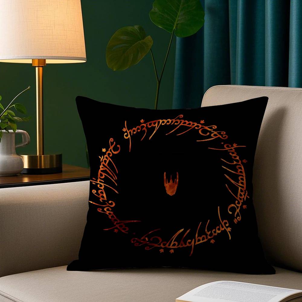 Фильм Властелин Колец Наволочка Плюшевая ткань Мягкая наволочка Двусторонняя печать Накидка на подушку для дивана 12x12Inch