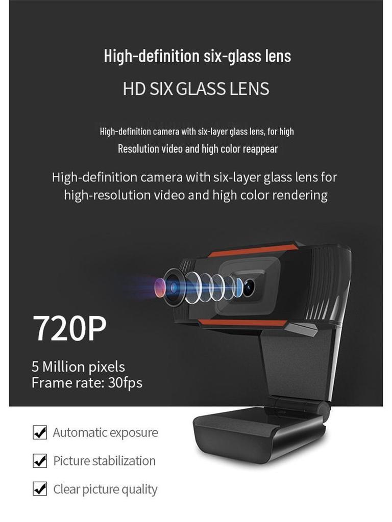 Webcam USB HD 1080P per Lezioni Online e Live Streaming - Fotocamera per Computer 2K