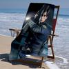 proof beach towel with a Resident Evil Leon S. Kennedy1 pattern - soft,absorbent,quick-drying,machine washable - perfect for swimming,camping,bathing