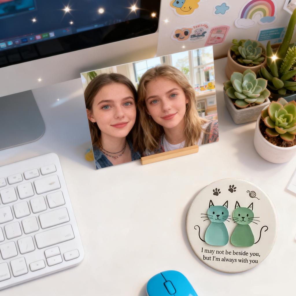 2D Akrylové Srdce ve Tvaru Mořského Skla Přátelství Dekorace, Srdce Přátelství Suvenýr, Srdce Přátelství Ozdoba Na Strom Závěsné Ozdoby,