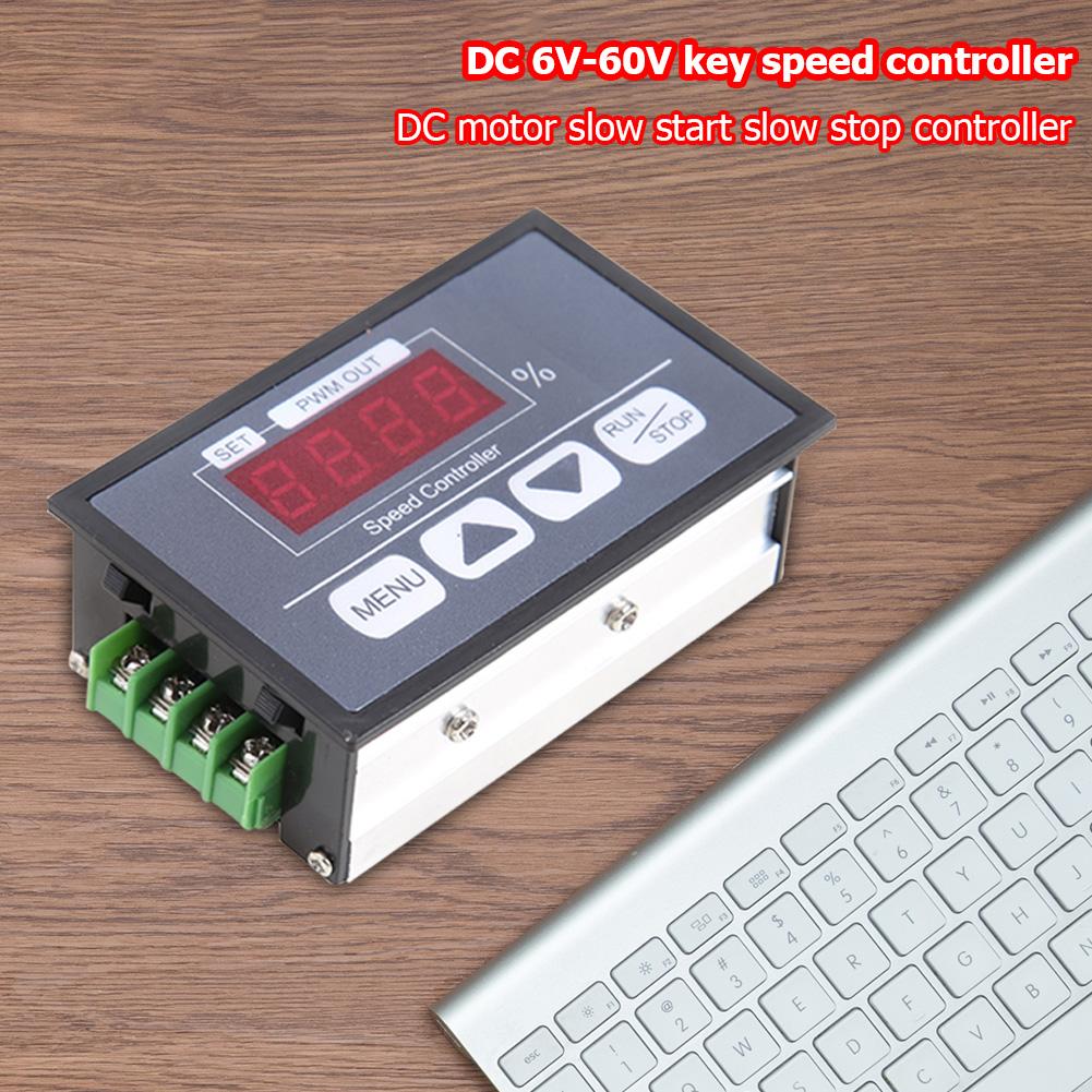 DC 6-60V 30A Speed Controller Digital Display PWM Motor Strong Toughness Electric Portable Drive Stepless Regulator