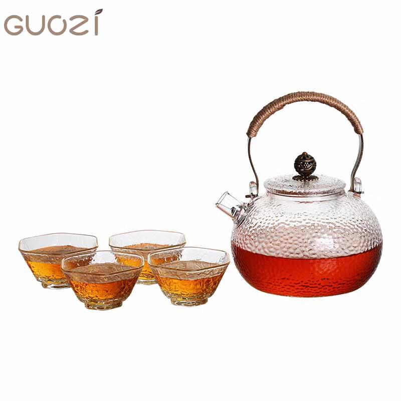 Guozi Hammered Glass Tea Set