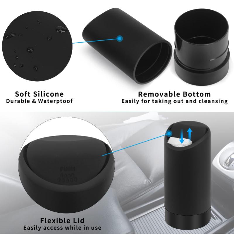 Силиконовый стакан Тип Автомобильная урна для мусора Прочная урна для мусора Органайзер Коробка для хранения Пылесборник Пепельница Мусорное ведро Автомобильные аксессуары для интерьера