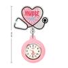 New PVC Retractable Watch Brooch Cute Appearance Lovely Cartoon Nurse Watch Colourful Doctor Pocket Watch Nurse Gifts