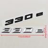 New 3D ABS Chrome Black Car Styling Logo 330e Badge Sticker Rear Trunk Emblem Decals For BMW 330e Auto Tail Accessories