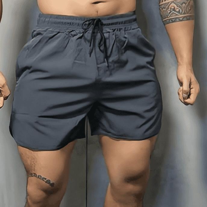Sports Fitness Shorts Men s Summer Quick-Drying Loose Breathable Running Solid Shorts Fashion Casual Stretch Short-length Pants L