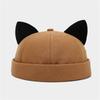 Coole schirmlose Mütze Stand Skullcap Mütze 3D Kätzchenohr für Street Shooting