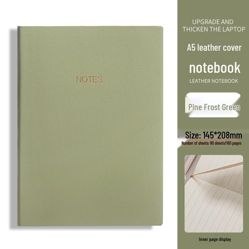 A5 Morandi Colors Leather Business & Student Notebook