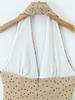 French Polka Dot V-Neck Halter Dress – Women's Trendy Vacation Slip Skirt