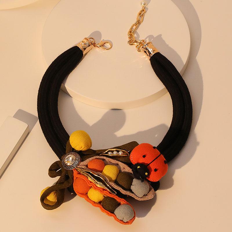 Statement Necklace with Ladybug Design for Women Trendy Wedding Party Jewelry