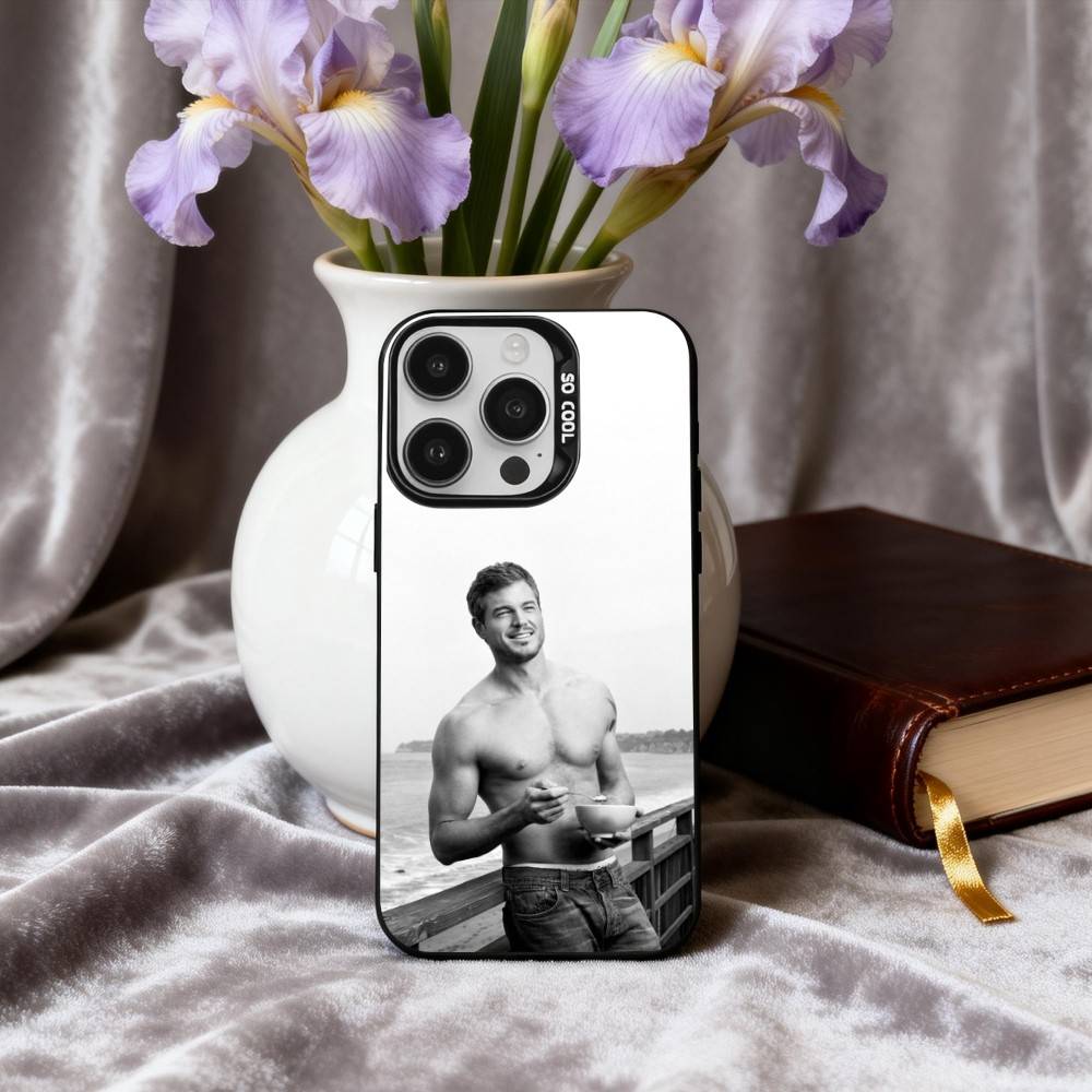 Actor E-Eric D-Dane Phone Case For iPhone17,16,15,14,13,12,11 Plus,Pro Max Black Candy Silver Phone Case