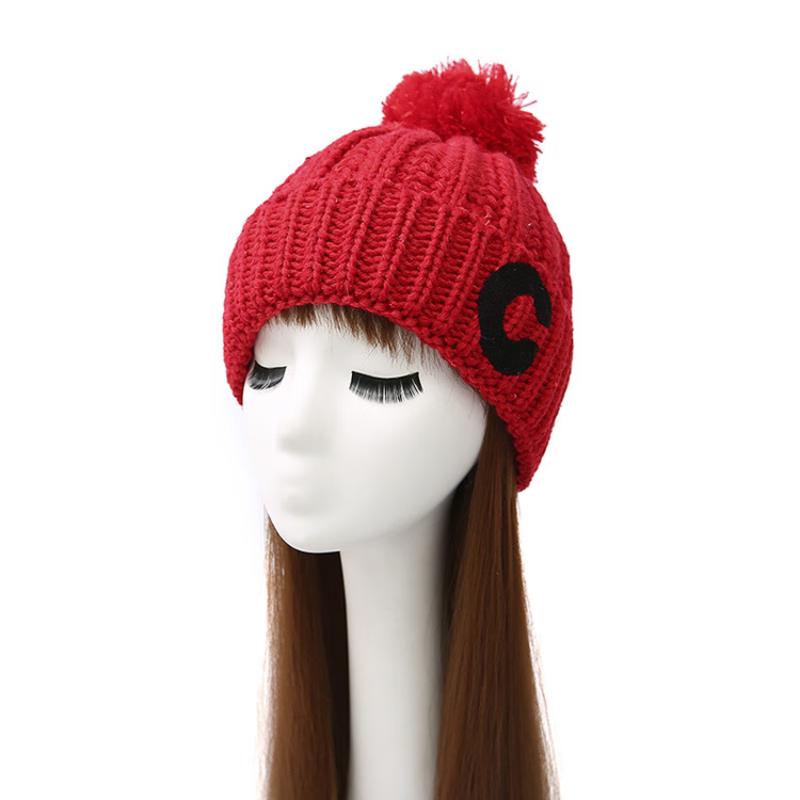ZHENYUEQI Women s C-Letter Sequin Earflap Beanie