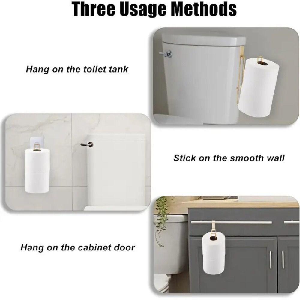 Wall Mounted Toilet Roll Paper Holder Extended Paper Towel Organizer  For 3 Roll Tissue