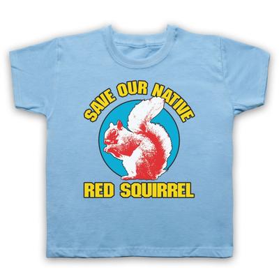 Save The Red Squirrel Protest Slogan Animal Lover Kids Childs T-Shirt