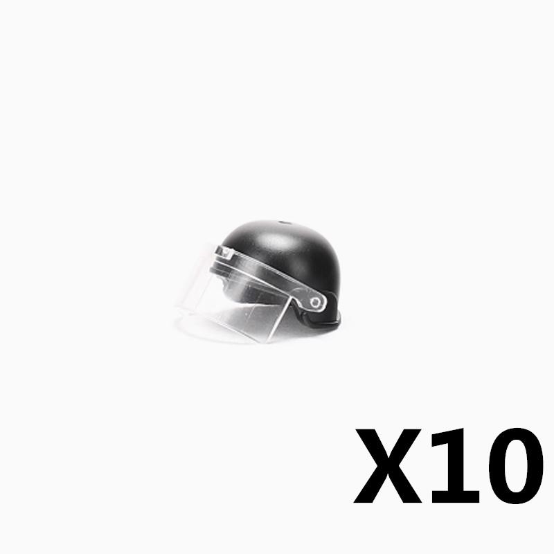 Military MOC Figure Building Blocks Explosion Proof Helmet Hat Gas Mask Kit SWAT Goggle Vest Belt Headset DIY Toy Gift K001