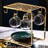 Glass Cup Draining Rack for Kitchen Counter Dish Drying Stand Mug Holder Organizer Space Saving Cup Storage Rack for Home Office