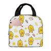 Borsa Termica per Pranzo con Fantasia di Anatra Gialla a Cartone Animato per Donne Bambini Scatole per Alimenti Portatili Borsa Termica per Pranzo Tote