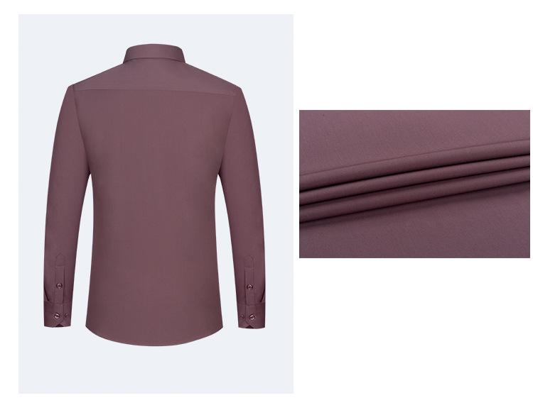 Men's Long Sleeve Bamboo Fiber Formal Shirt - White & Blue, Stretchable, Plus Size Available