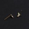 S925 Sterling Silver Tail Fish Diamond Stud Earrings for Women Mini Special-Interest Design Elegant Japanese and Korean Ear Bone Stud