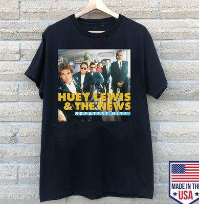 Unisex Shirt Cotton Oversize Large Size Greatest Hits Huey Lewis And The News T-shirt, S-5XL