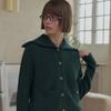Windproof Spread Collar Cardigan Forest Green