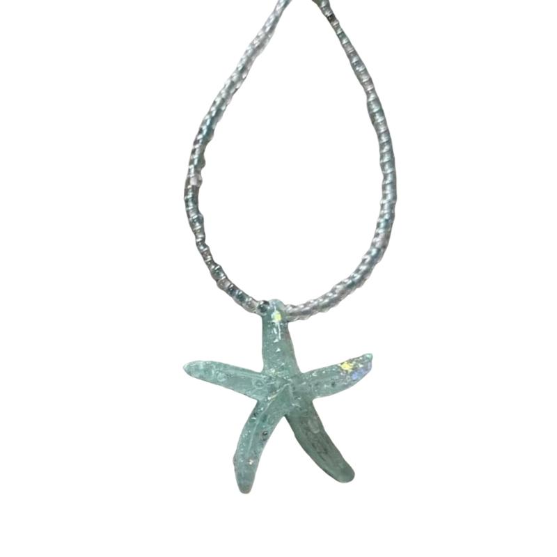 Adjustable Cool Starfish Pendant Necklace Kids Neck Jewelry Kids Fashion Jewelry Suitable for Boys and Girls Present