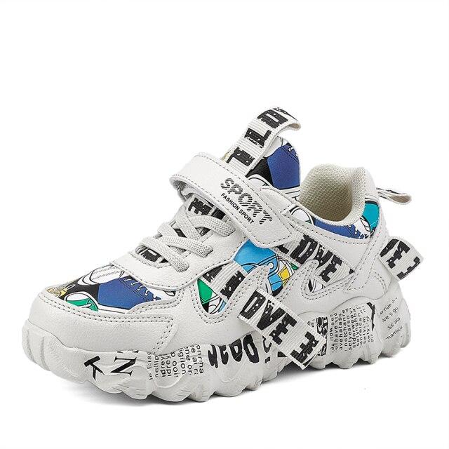 Spring Sneakers Kids Sports Shoes For Boys Children Casual Boy Sneaker Graffiti Girls Student Shoes Child Anti-Slippery