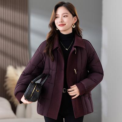 Mother's Down Cotton-padded Jacket Winter Short Women's Padded Cotton-padded Coat New Cotton-padded Jacket for Middle-aged and Elderly People