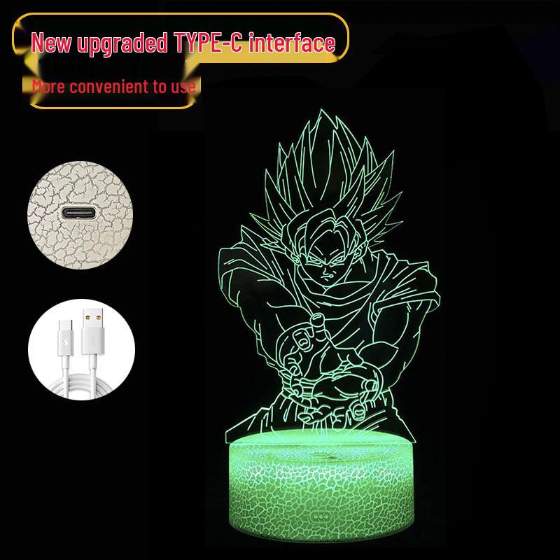 Anime Cartoon Character LED Night Light with Remote Control for Decorative Projection and Bedside Ambiance, Perfect Birthday Gift.