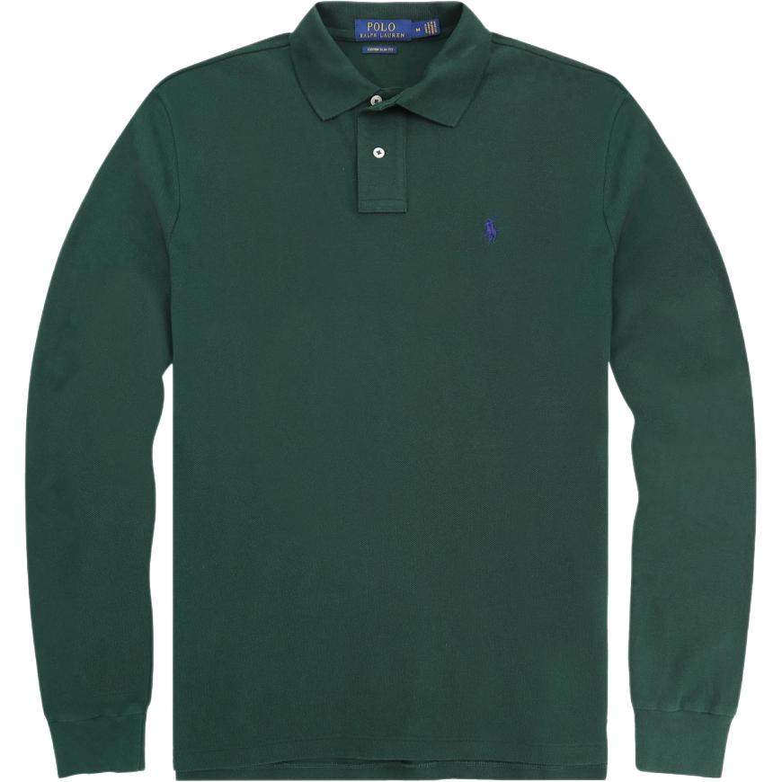 

Polo Ralph Lauren Однотонная хлопковая рубашка-поло с длинным рукавом и вышитым логотипом Классическая версия Мужские топы 710686233-018 S