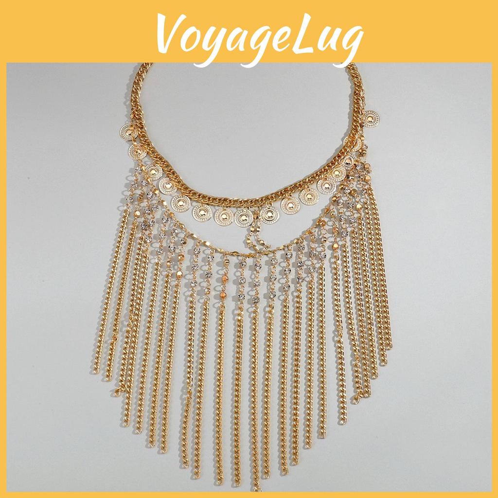 Fashion Head Chain With Water Drill Dangling Tassels For Womens Accessories