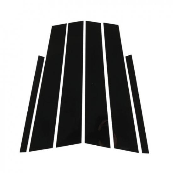 Glossy Black Pillar Posts Window Decal Door Trim For BMW E90 328i 325i 2005-2012