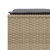 5 Piece Garden Sofa Set with Cushions Beige Poly Rattan