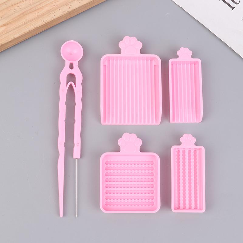 

5Pcs/Set Beads Shovelplate Tweezers Clips Pen Tray Kits 2.6Mm Efficient Padding Bean Pen Diy Save Time Beads Picking Tray Kit розовый