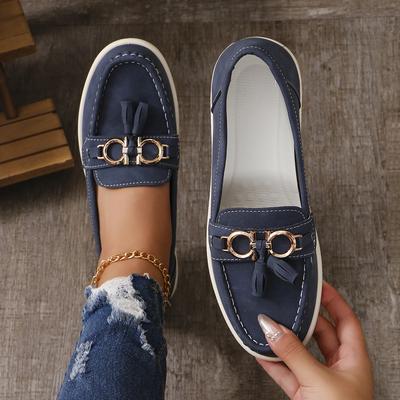 Γυναικεία Φλατ Παπούτσια Μπαλαρίνες Μεταλλική Αγκράφα Σουέτ Casual Παπούτσια Δερματίνη Αναπνέουσες Μοκασίνες Γυναικεία Παπούτσια Σκάφη Αθλητικά Παπούτσια Chaussure Femme