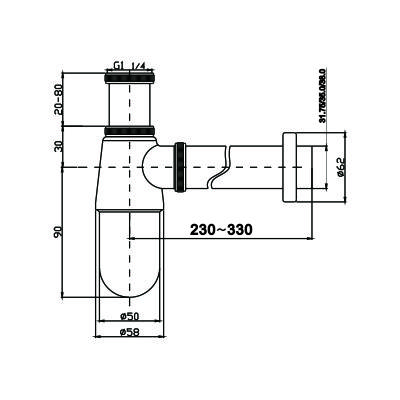 Zinc Stainless Steel Top Quality Wash Basin Siphon Waste Pipe Drain Bottle Trap