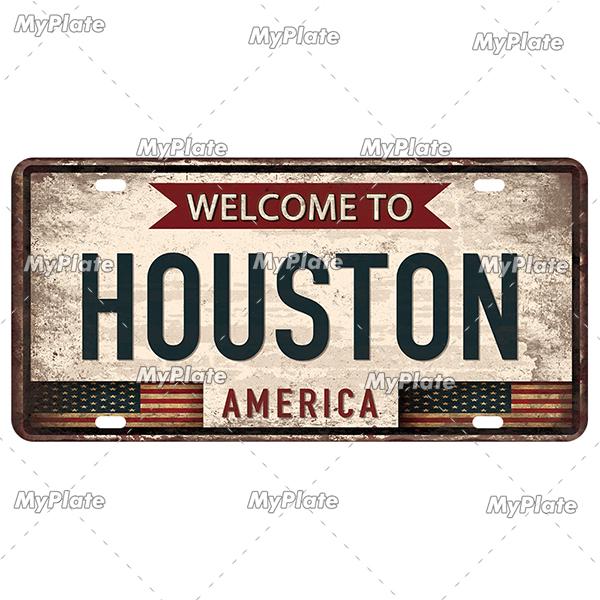 [MyPlate] Country City Style 15x30CM Plate Vintage Metal Sign Plaque Tin Sign Man Cave Decoration Bar Sign Club Poster Gift