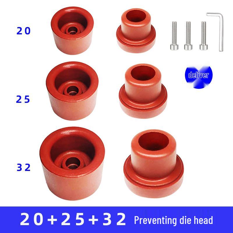Anti-Clogging Nozzle Hot Melt Gun with 20PPR-25 Water Pipe Plastic Welder, 32 Thickened Non-Stick Welding Head and Heating/Grinding Head