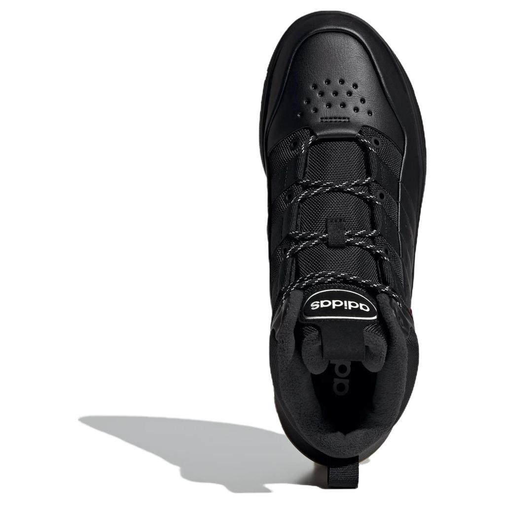 Adidas Fusion Storm 2.0 Comfortable Versatile Non-Slip Warm Mid-Top Retro Basketball Shoes Unisex Sneakers Black JP7714