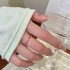 925 Sterling Silber Halbe Ewigkeit Ring für Damen, Rubinrote Farbe Zirkonia Pavé Band, Zierlicher Vergoldeter Jahrestag Geschenk