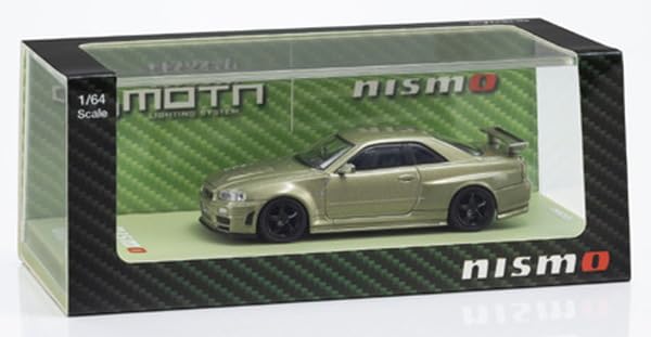 Kyosho Original Scale Nismo R34 Finished Model K07130LMJ 1/64 [MOTN] GT-R Z-tune LED-Equipped (Millennium Jade)
