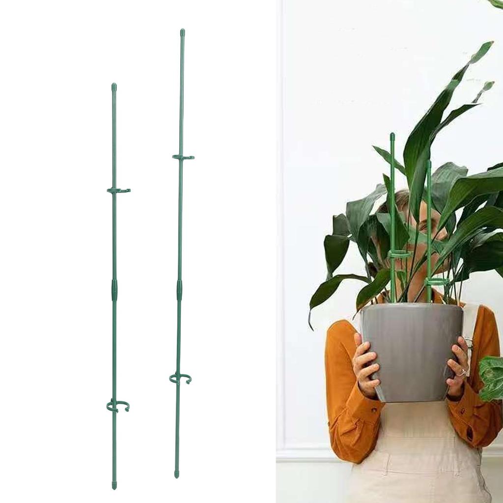 Kit di Pali di Supporto per Piante, 10 Pezzi 40cm 30cm Pali di Supporto per Piante da Giardino con 20 Pezzi Fibbie e 10 Pezzi Tubi di Collegamento per Supportare Pomodori,