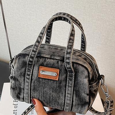 Denim Old European and American Casual Handbag 2025 Summer New Hong Kong Style Popular Trend Single Shoulder Messenger Women's Bag