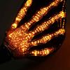 1 Pair Motorcycle Mirror Skeleton View Mirrors Elctric Bright Skull Hand Claw Side Rear  LED Turn Signal Light 8mm 10mm Universal