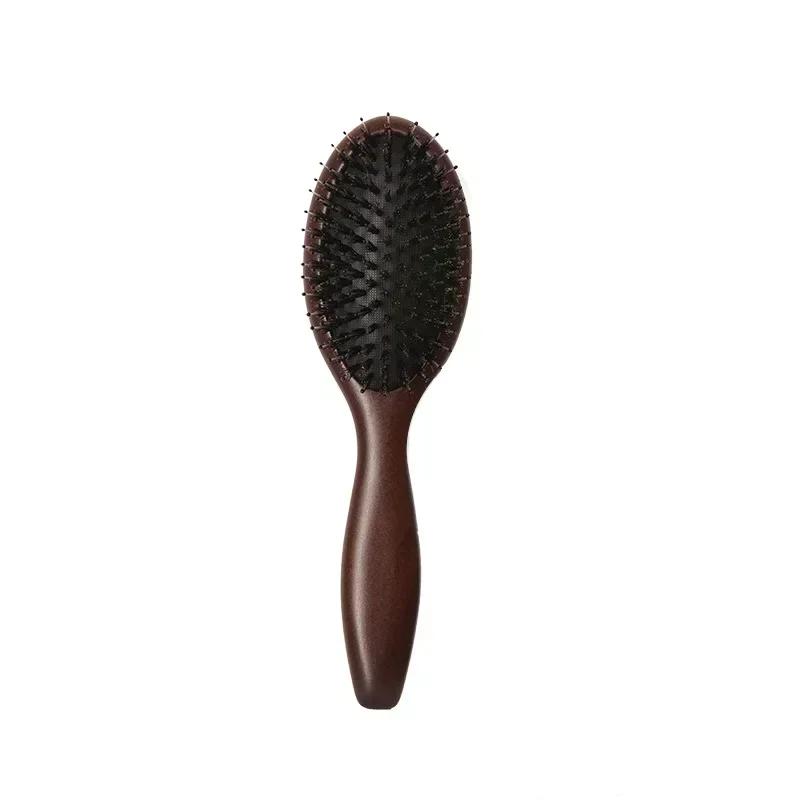 1pc Wood Massage Hair Brush For Hair Massage Hairbrush Dry Wet Detangle Wood Combs Women Hair Beauty Care Paddle Cushion Brush