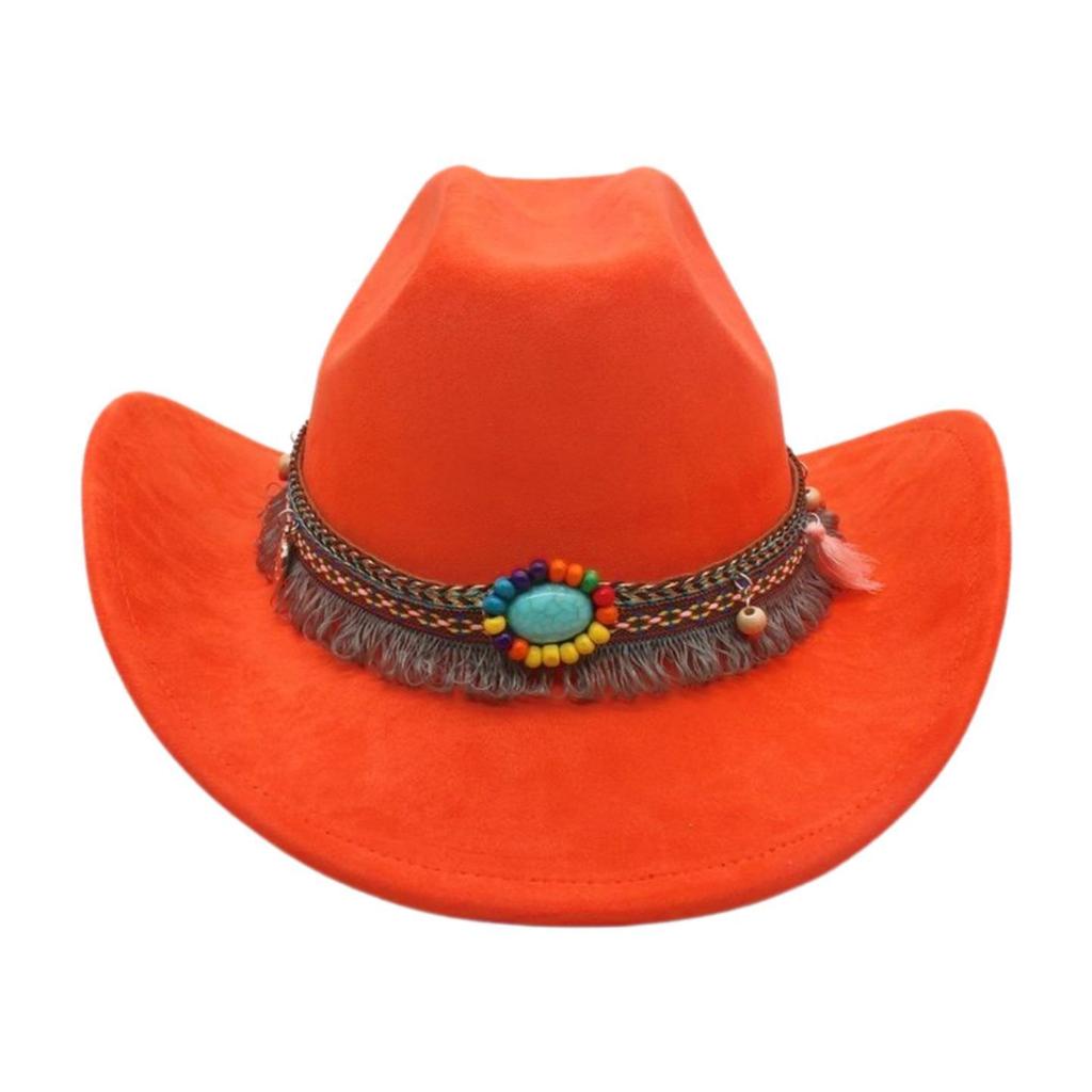 British Style Knight Performance Dance Performance Jazz Hat Ethnic Style Warped Edge Top Hat Travel Cowboy Hat