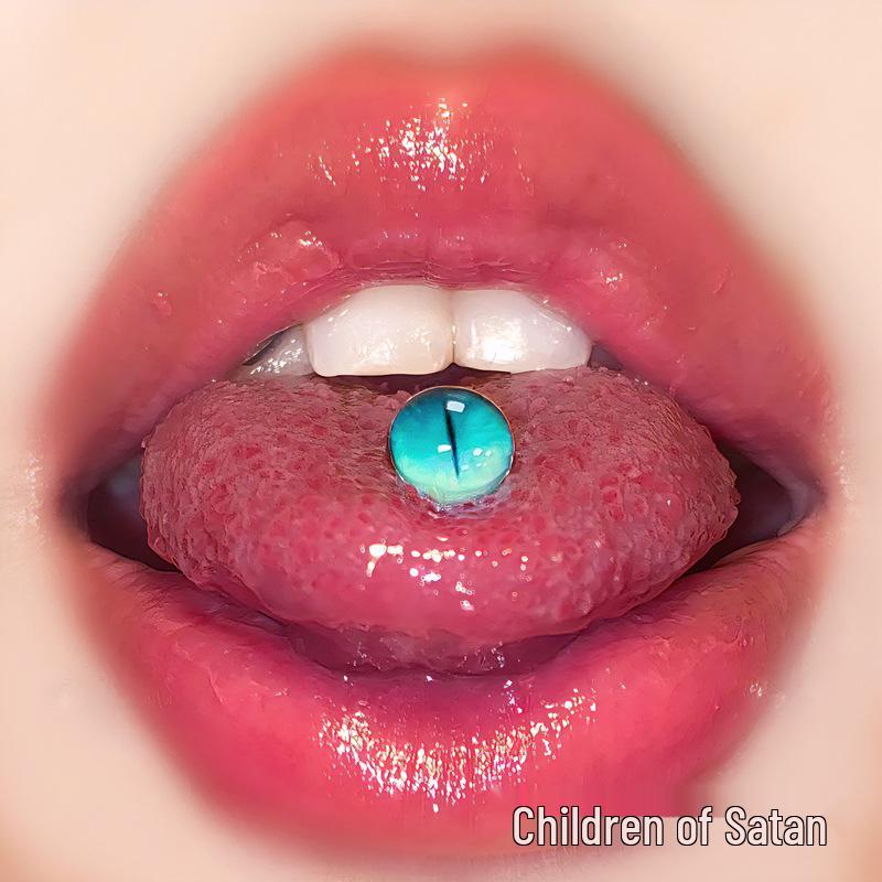 

Размытые цветы Титановая сталь Кольцо для языка - Милый и крутой сменный штанга для пирсинга. 14mm length, 1.6mm thickness синий